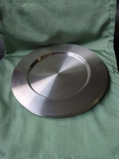6 X Large Duka Stainless Rostfritt 18/10  Round  Plates  serving trays 33cm