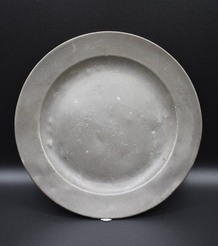 Antique english pewter plate - antique,