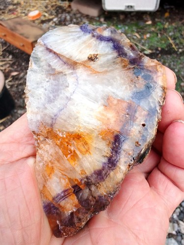 Blue john fluorite curved - blue,
