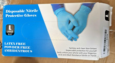 100x Powder-Free Nitrile Gloves Surgical Food Grade Disposable Hand Gloves Large