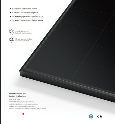505w solar panel - panel, black