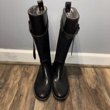 Ted Baker Hampto Wellington Riding Rain Boots Black Womens Sz9