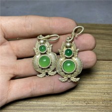 Qing Dynasty Old Jade Earrings