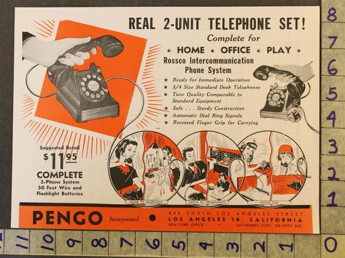 1946 toy pengo telephone - ad,