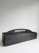 Rustic Black Caddy Tool Box Kitchen Utensils Planter Herbs 