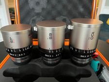 Blazar Remus 1.5x Anamorphic 45/65/100mm EF Mount lens 'A ' set. Blue Flare