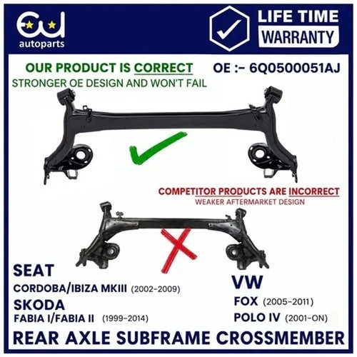 Rear axle beam crossmember - rear,