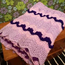Soft Warm Purple Stripy Chunky
