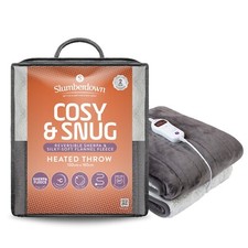 Heated Throw Blanket in Grey