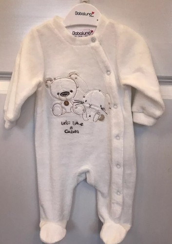 Babaluno cream velour - velour, newborn
