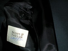 NEW Men's Navy Blue WOOL Scott & Taylor Suit  size 40 R