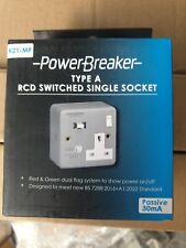 Powerbreaker 1 Gang RCD Single Socket Passive 30Ma - K21-MP