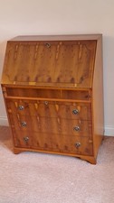 Mid-century Antique Style Reproduction Bureau / Writing Desk  In Yew