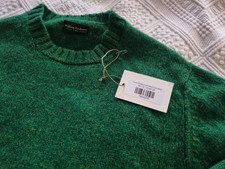 William Crabtree clover green shetland lambswool sweater 40 small Drake's Harley