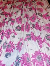 Laura Ashley Kimono Curtains Lined Cranberry W160cm L182cm Cotton Linen RefB 
