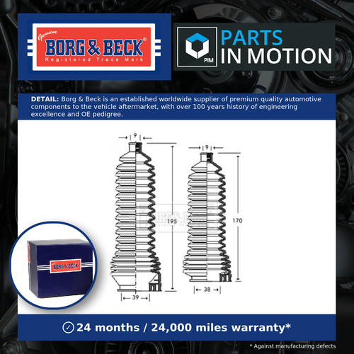 Steering rack boot fits - rack,