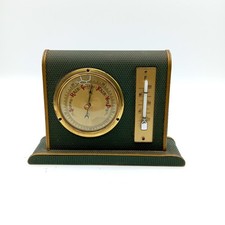 Vintage Faux shagreen desk Barometer thermometer made in Germany