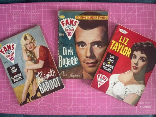 Vintage fans star library - vintage,
