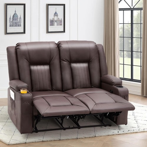 Brown loveseat recliner - brown,