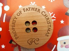 Large Father Christmas Button