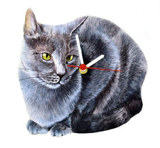 Russian Blue Cat Clock -