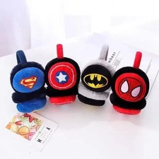 Kids Boys Girls Spiderman Batman Earmuffs Warm Winter Ear Warmers Cartoon Gift