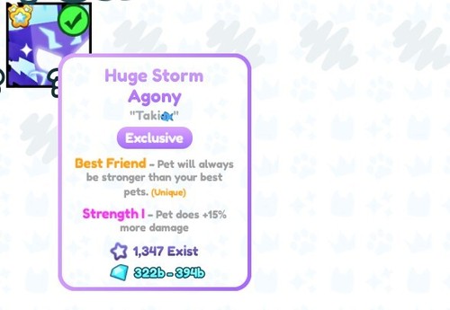 Pet simulator virtual items - x,