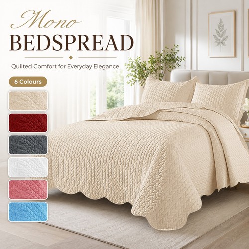 Piece quilted bedspread - 3,