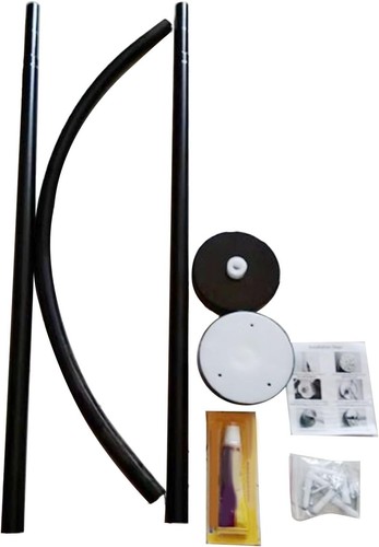 Curved shower curtain rod - curtain,