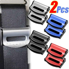 2PCS Universal Car Safety Seat Belt Stopper Adjuster Buckle Clip Lock UK