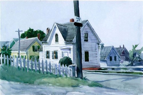 White house with dormer - house,