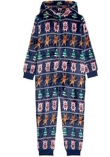 M & S PERCY PIG XMAS ALL IN ONE PYJAMAS - NAVY - AGE 12-13 Years UNISEX
