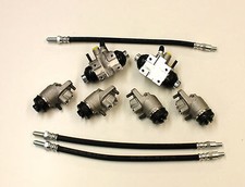 AUSTIN A70 HEREFORD 1951-1954 CAR SET OF BRAKE WHEEL CYLINDERS & FLEXIBLE HOSES