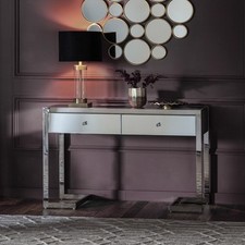 Mirrored Glass 2 Drawer