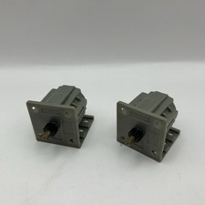 2X Meccano Grey 3 - 6 volt DC Motors Socket Triflat Original Tested & Working