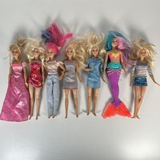 7x Barbie Dolls Job Lot Bundle 12” Fully Clothed Mattel Good Condition