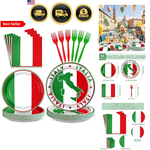 Italian flag party - italian, supplies