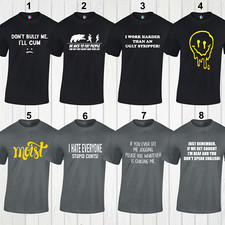 Mens Funny T Shirts Cool Design for Dad Husband Top Rude Tee Gift Idea Tops