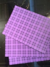 10 Purple Tartan Backing card