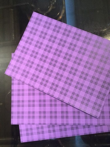 Purple tartan backing - 10, card