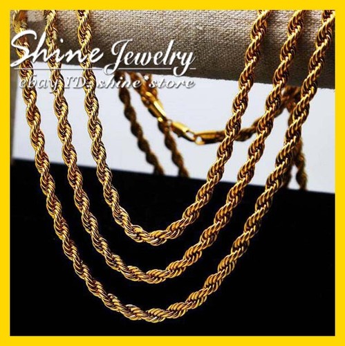24k yellow gold filled rope - gold,