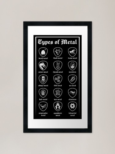 Types metal framed art - types, of
