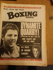 Boxing News  15 October 1971 Featuring Ali Quarry Finnegan And Rocky Marciano