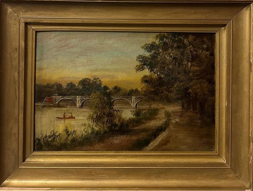 Lewis riverscape with bridge - j,