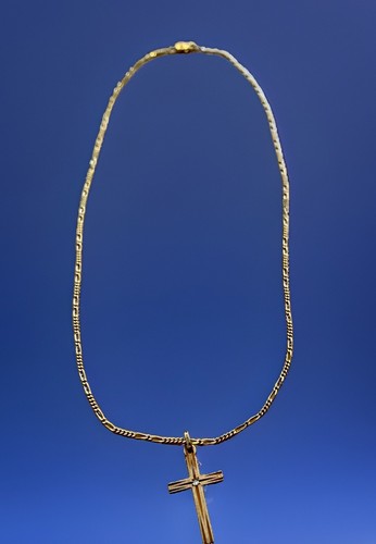 14k gold cross with - cross,