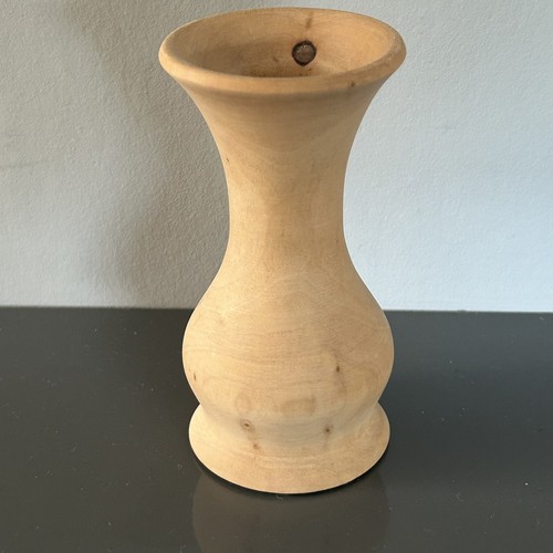 Small wooden bud vase hand - vase,