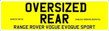 NUMBER PLATE RANGE ROVER VOGUE