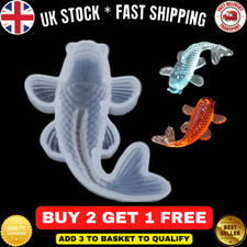 Koi Fish Silicone Resin Mold Epoxy DIY Casting Tool – 1 2 Or 3 Pack UK Stock