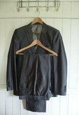 mens VOEUT GREY SLIM FIT SUIT