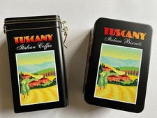 COFFEE STORAGE AND BISCUIT TIN AIRTIGHT TUSCANY
